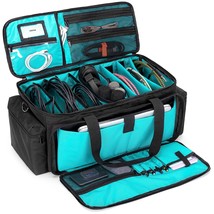 Cable File Gig Bag With Detachable Padded Bottom & Dividers, Dj Wire Bag For 14  - £93.56 GBP