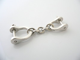 Tiffany &amp; Co Silver Shackle Key Ring Keychain Man Unique Gift Love Statement - £472.99 GBP