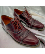Mario Bruni Italy Burgundy Leather Lace Up Cap Toe Oxfords Mens Sz 8N St... - $36.07 CAD