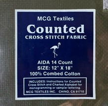 MCG Textiles Black 14 Count Aida Cross Stitch 100% Combed Cotton Fabric ... - $123.02 MXN