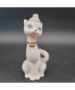 Vintage IW Rice Imports 1950s Cat Figurine Tiny White Spaghetti Porcelain - €12,66 EUR