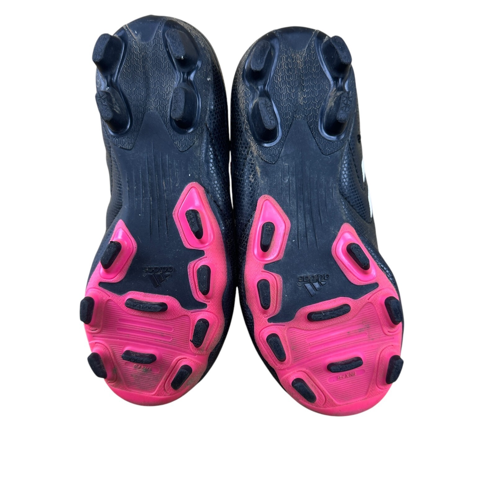 Adidas Youth Soccer Cleats B25594 Comfort Athletic Shoes Size 11 Black Pink - $11.87