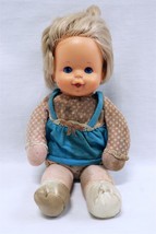 ORIGINAL Vintage 1980 Ideal 14&quot; Blonde Baby Doll  - £15.91 GBP