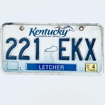 2014 United States Kentucky Letcher County Passenger License Plate 221 EKX - $225.96 MXN