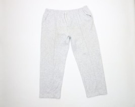 Vtg 90s Streetwear Mens Large Distressed Blank Triblend Sweatpants Heather Gray - £55.35 GBP