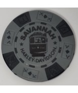 Harley Davidson Poker Chip - Savannah GA (on River St.) - Gray - £3.88 GBP
