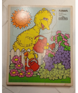 Vintage 1988 Playskool Big Bird, 9 piece wooden puzzle 315-20, made in t... - $186.63 MXN