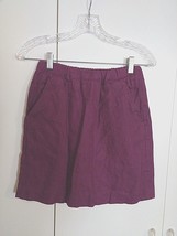LOFT ANN TAYLOR LADIES LINEN MINI-SKIRT-XS-ELASTIC WAIST-LINED-BARELY WO... - $6.79