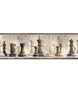 Chesapeake MAN01842B Albert Chess Wallpaper Border, Grey - $16.06