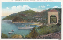 DB Postcard CA A152 The Tower of Chimes and Avalon Bay Catalina Island Calif - £3.62 GBP