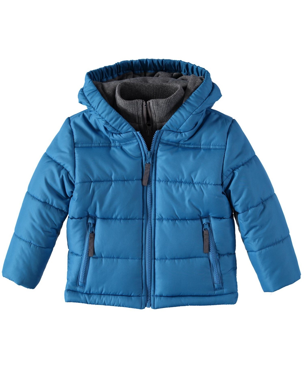Rothschild Baby Boys Contrast Fleece Vestee Puffer Jacket - Ocean Blue - £24.62 GBP