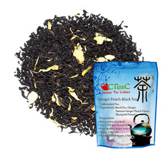 Ginger Peach Black Tea, Caffeinated, Delicious Enjoy Hot or Ice, Loose L... - £7.97 GBP+