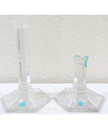 Eloquent Tiffany &amp; Co. Bamboo Design Crystal Candlestick Holders - a Pair - $147.51