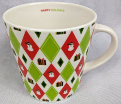 Starbucks Barista Happy Holidays 2003 Coffee Cup Mug Diamonds Snowman Gift  - €9,37 EUR