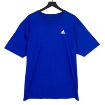 Adidas Go-To Tee Men&#39;s 2XL Blue Crew Neck Short Sleeve Logo T-Shirt - £10.87 GBP