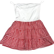 NWT Thirty Thirty LA Gingham Tiered Strapless Sundress Cottagecore Dress L - $23.71