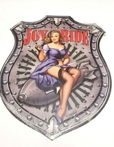 14" Joyride Bomb shell sexy girl pin up gal shield USA STEEL plate display Sign - $53.46