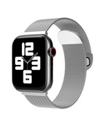 Silver Milano Magnetic Stainless Steel Apple Watch Band 42MM / 44MM / 45MM - $31.50 CAD