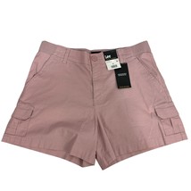 Lee Womens Comfort Waistband Cargo Shorts 14 Soft Mauve 5 Inch Inseam - $29.42