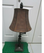 UTTERMOST LIGHTING TABLE LAMP MOVABLE ARM LEATHER SHADE  - €155,79 EUR