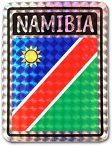 AES Wholesale Lot 12 Namibia Country Flag Reflective Decal Bumper Sticker - $12.88