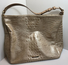 Brahmin Isabella Champagne AugustineLeather Relaxed Shoulder Bag 13.75” By 13.75 - £145.73 GBP