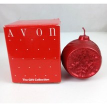 Vintage Avon Glitter & Glow Holiday Candle Red Unused In Original Box Unburned - $6.78