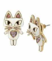 Betsey Johnson Cat FRONT/BACK Earrings Nwt - £23.25 GBP