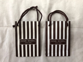 Henri Bendel shopping bag pair extra small paper with handles striped - £7.92 GBP