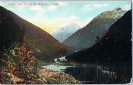 East Fork of the Skagway Alaska Vintage Linen Postcard  - £5.49 GBP