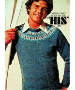 Coats &amp; Clark&#39;s Booklet #228 - &quot;HIS&quot; - Men&#39;s Knit Sweaters &amp; Vests - Pre... - $5.89