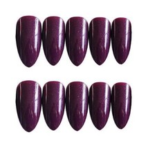 Vintage Dark Purple False Fingernails Artificial False Nails Tips Full Cover Fak - £11.70 GBP