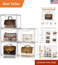 5-Pack Purse Storage Box with Magnetic Door - Perfect for Collectibles &amp;... - $79.99