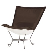 Pouf Chair HOWARD ELLIOTT Chocolate Brown Seascape Sunbrella Acrylic Out - £934.97 GBP