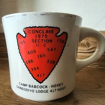 Vintage Boy Scouts 1975 Camp Babcock Hovey Ganeodiyo Lodge 417 Host Mug ... - $7.57