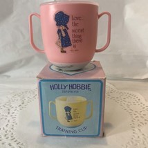 Vintage Holly Hobbie Tip Proof Training Sippy Cup With Box Made in Hong Kong - £6.43 GBP