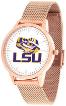 LSU Louisiana State Tigers Women Mesh Statement Rose Pink Watch &amp; Wallet - $99.95
