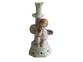 Vintage Japan Cherub Angel Musical Instrument French Horn Candle Holder ... - $177.03 MXN