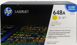 HP 648A (CE262A) Yellow Original LaserJet Toner Cartridge - $70.00