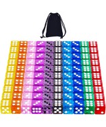 100 Pieces Dice 12mm Game Dice Set 6 Sided Dice Translucent Colors Squar... - £16.74 GBP