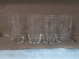 Princess House Heritage Clear Glass Crystal Tumblers, Set Of 4, 6&quot; - 18oz  - £35.03 GBP