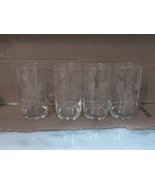 Princess House Heritage Clear Glass Crystal Tumblers, Set Of 4, 6&quot; - 18oz  - £35.03 GBP