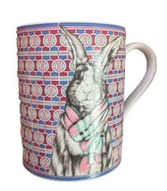 2 set Williams Sonoma Cozy Bunny w/Scarf 18oz Tea Coffee Mug Cup Cute - £22.42 GBP