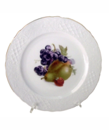 E&amp;R Bavaria Orchard Golden Crown Plate Grapes Pear Strawberry #4 Germany... - $18.76
