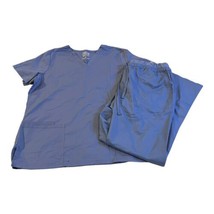 Pants and Top Cherokee Workwear Core Stretch Women&#39;s Blue Scrub Set Size... - £29.81 GBP