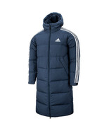 Adidas 3-Stripes Long Down Padding Unisex Coat Outdoor Navy Asian Fit NW... - £153.98 GBP