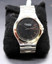 Caravelle Bulova Men&#39;s Stainless Steel Band 43A05 New Battery Black Dial... - $75.00