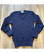 Vtg Brigade Quartermasters The Wooly Pully Blue Sweater 100% Wool UK 42 ... - $29.69