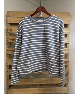 Vineyard Vines Blue Cream Stripe Classic Relaxed Fit Sweatshirt Size M B... - $14.85