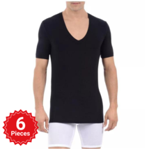 6 Pcs Tommy John Second Skin Deep V-Neck T-Shirt Men Comfortable Undershirt - $64.99